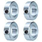 4pcs Set Screw Collars 1-1/4" Bore Zinc Plated Steel Shaft Collars, 2" OD, 11/16" Width Axle Collar Clamp for Linear Rod Shaft Guide