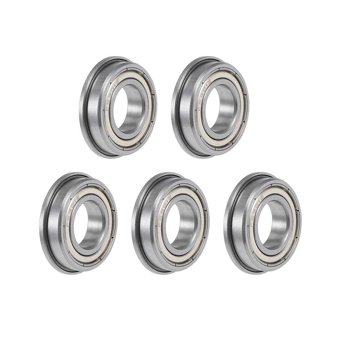 F6901ZZ Flange Ball Bearing 12x24x6mm Shielded Chrome Bearings 5pcs