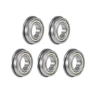 F6901ZZ Flange Ball Bearing 12x24x6mm Shielded Chrome Bearings 5pcs
