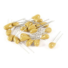 a14042900ux0341 20 Piece 22uF 16V 2 Pin Yellow Radial Dipped Tantalum Bead Capacitors
