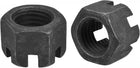 M20x2.5mm Hexagon Slotted Nut, Grade 4.8 Carbon Steel Hex Castle Nuts, Black, 2Pcs
