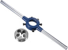 Round Die Stock Handle Wrench Set, 3/8-24 UNF Threading Die and 30mm Die Holder (Fits: 20mm-30mm OD Die / M9-M11 Thread Die) Adjustable for Bolt Thread Repair