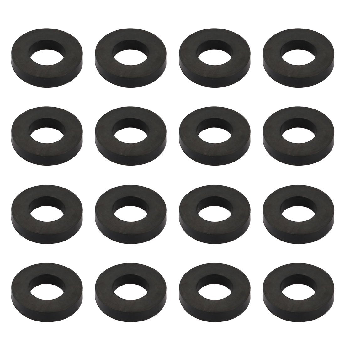 Nitrile Rubber Round Flat Washers Assortment Size 6x12x2.2mm for Faucet Pipe Water Hose Black, Pack of 16