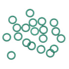 Fluorine Rubber O-Rings, 4.5mm OD 2.5mm ID 1mm Width FKM Seal Gasket for Machinery Plumbing, Green, Pack of 20