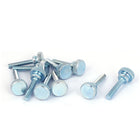 M4x20mm Carbon Steel Step Hand Screw Flat Knurled Head Thumb Bolts 28mm Total Length 10pcs