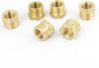 6pcs 13mm Male to 8.5mm Female Brass Hex Reducing Bushing Pipe Fitting
