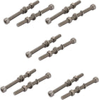 10pcs M5x60mm 304 Stainless Steel Knurled Hex Socket Head Bolts Nuts w Washers