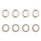 8Pcs 6202 POM Plastic Bearings, 15 x 35 x 11 mm Deep-Groove Ball Bearings, Glass Ball Nylon Cage