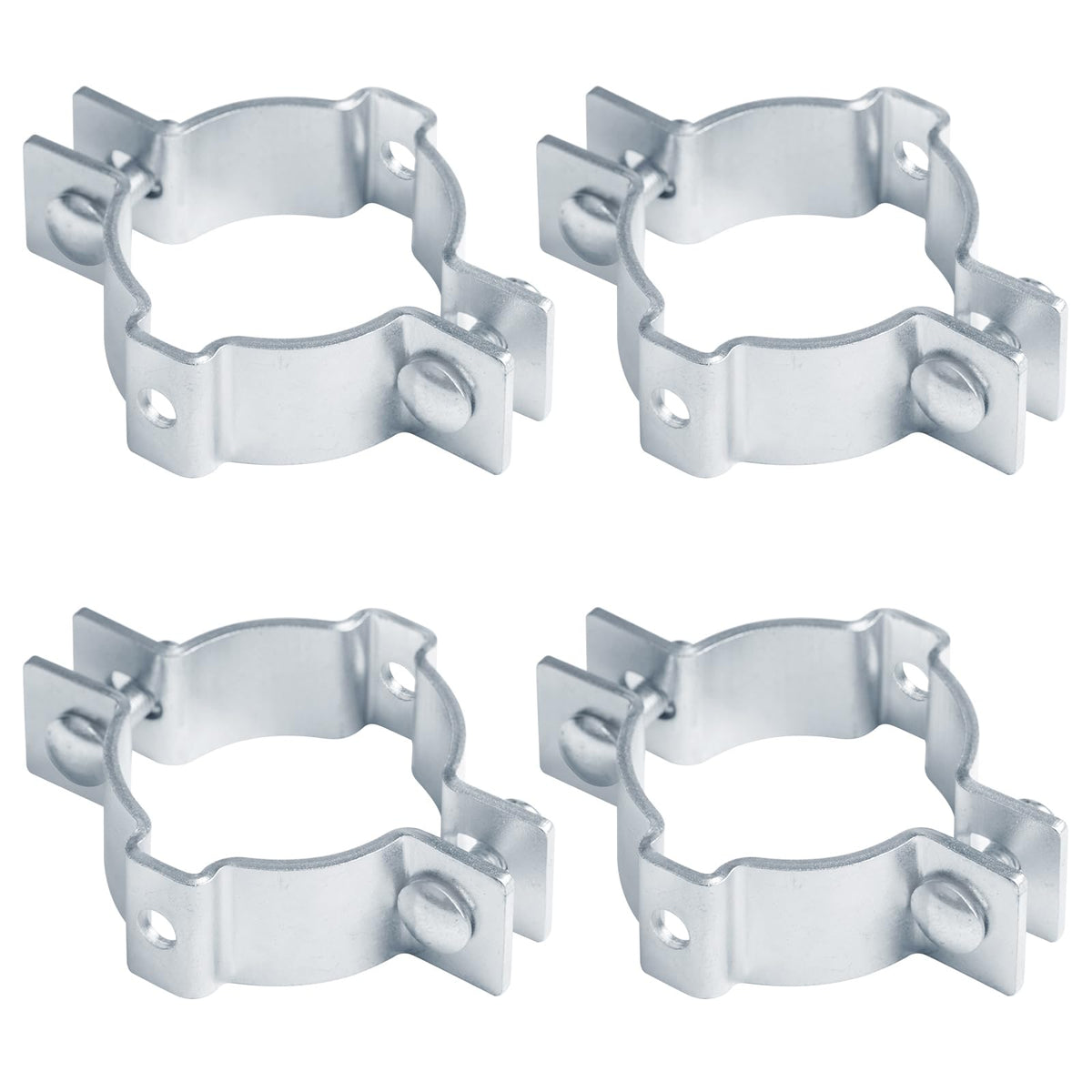 LinkMejor 4 Pack Staffione Montaggio Segno per OD 2-3/8" Tubo Rotondo Post