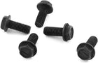 5 Pcs Black Metallic 7mm Dia Reverse Thread Screws for Machine