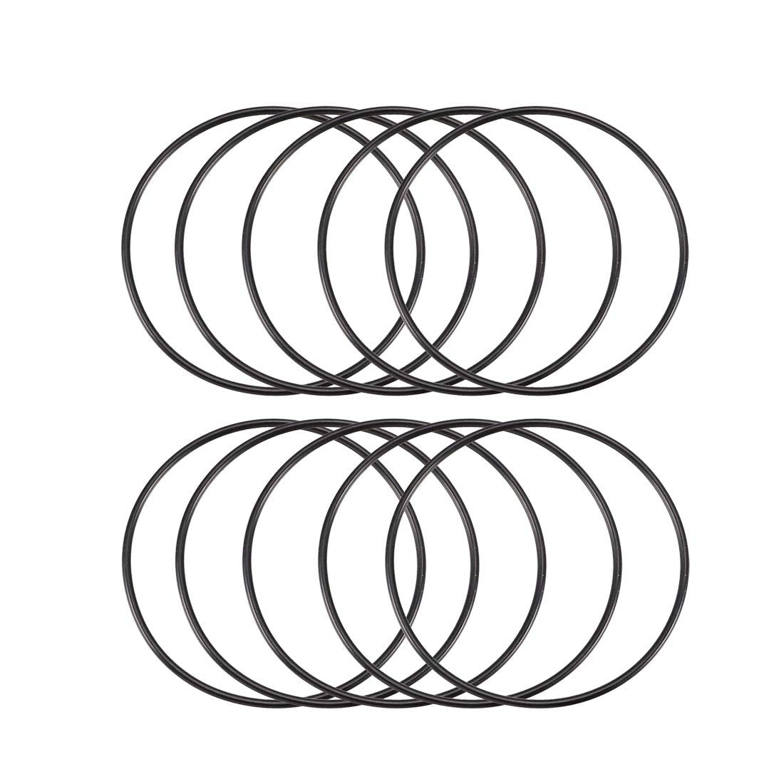 Nitrile Rubber O-Rings 50mm OD 47mm ID 1.5mm Width, Metric Sealing Gasket, Pack of 10
