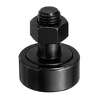 CF12-1 Cam Follower KR32 Needle Roller Bearing, Chrome Steel Track Runner Bearings, 19mm Roller Dia M12x1.5mm Male Thread Stud Type Black Oxide for Machine Tool Guide Rail