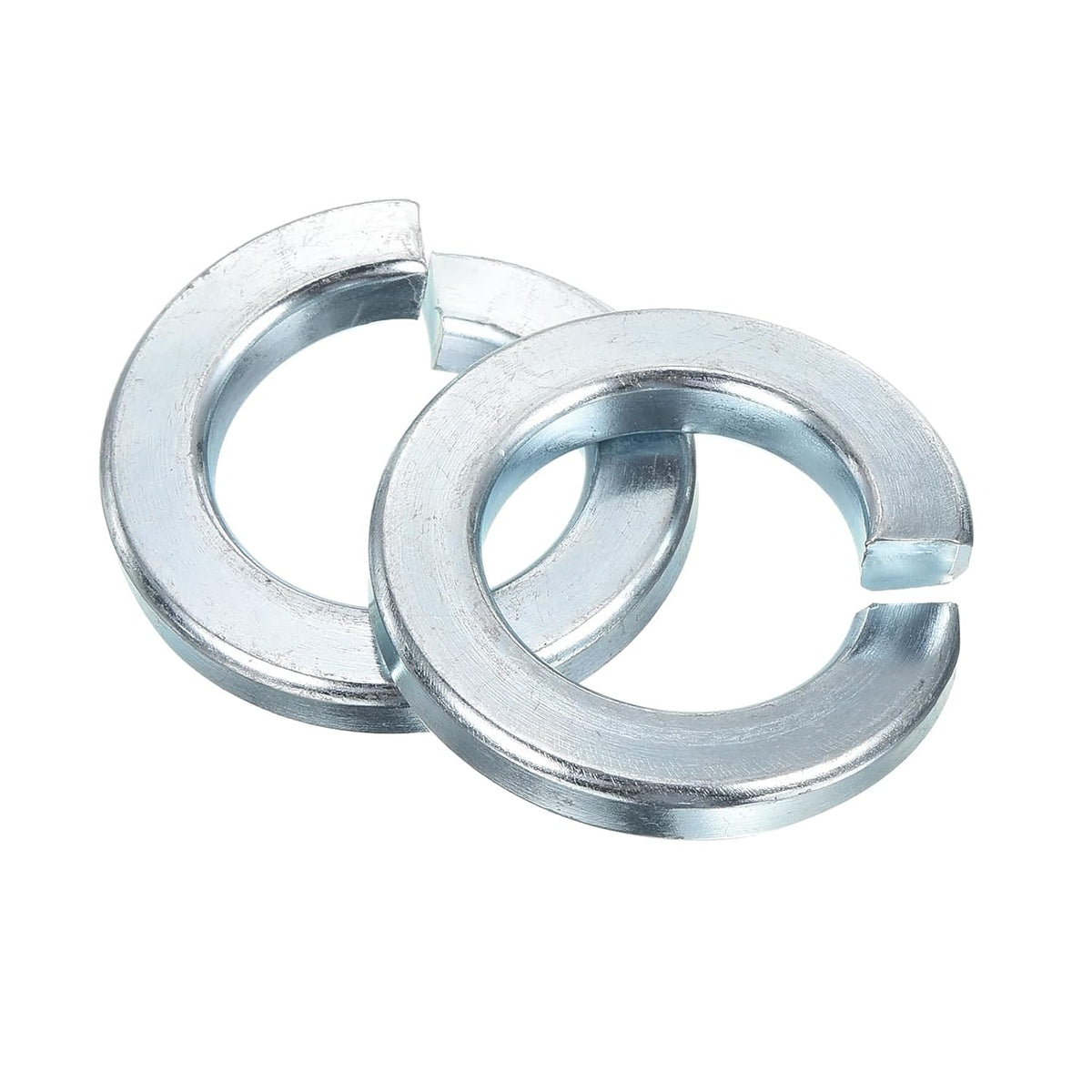 7/8" Split Lock Washer, 10Pcs Carbon Steel Spring Lock Washers Metal Split Ring Washer for Screw Bolts Machinery Silver Blue