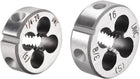 3/8-16 & 1/4-20 UNC Round Die Set, Machine Thread Right Hand Threading Die, Alloy Tool Steel 2pcs