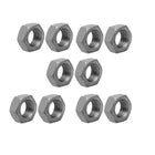 10pcs M14 x 1.5mm Pitch Metric Fine Thread Carbon Steel Left Hand Hex Nuts