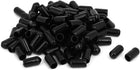 6.5mm Inner Dia Rubber Hose End Cap Screw Thread Protector Cover Black 100pcs