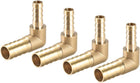 12mm to 8mm Barb Brass Hose Fitting 90 Degree Elbow Pipe Connector Coupler 4pcs