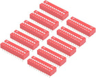 10 Pcs Red DIP Switch Horizontal 1-12 Positions 2.54mm Pitch for Circuit Breadboards PCB