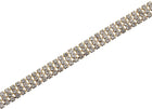 2 Yards 3 Rows 3mm Rhinestone Chain, 9mm Bling Crystal Close Claw Chain Trim for DIY Jewelry, Clothing, Bags, Shoe Decoration (Golden, White)