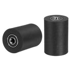 2Pcs Plastic Roller Wheel with Bearings, ID 5/16" (8mm) x OD 1-3/8" (35mm) x Length 1-15/16" (50mm), Guiding Wheel Flat Belt Idler (Black)