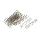 Compression Spring,304 Stainless Steel,8mm OD,0.5mm Wire Size,50mm Free Length,Silver Tone,20Pcs