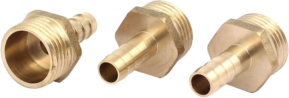 1/2BSP Male Thread 8mm Hose Barb Tube Fitting Coupler Connector Adapter 3pcs