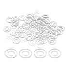 80Pcs M2.5 PVC Clear Flat Washers 2.5mm ID 5mm OD 0.3mm Thick Glass Washer Shower Door Gasket for Shower Door Handle Towel Bars, Transparent