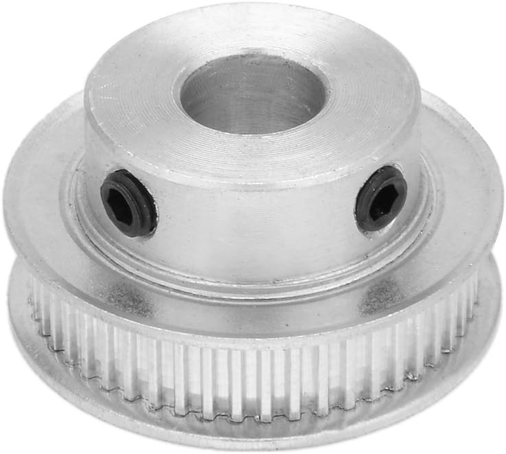 Aluminum MXL 50 Teeth 10mm Bore Timing Belt Idler Pulley Synchronous Wheel 6mm Belt Silver Tone for 3D Printer CNC
