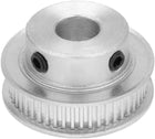 Aluminum MXL 50 Teeth 10mm Bore Timing Belt Idler Pulley Synchronous Wheel 6mm Belt Silver Tone for 3D Printer CNC
