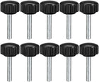 M4 x 25mm Metric Male Thread Knurled Clamping Knobs Grip Thumb Screw on Type Plastic Threaded Hand Bolt Knobs Black 10 Pcs