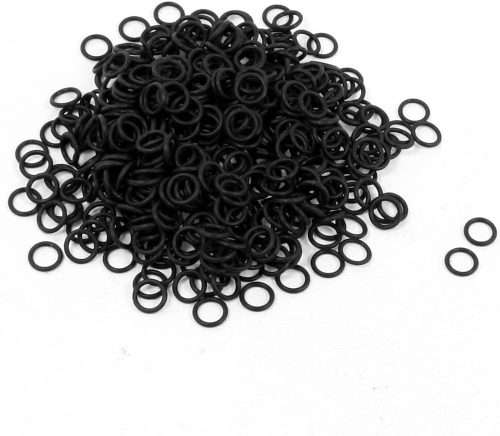 Nitrile Rubber O-Rings, 7mm OD 5mm ID 1mm Width, Metric Sealing Gasket, Pack of 500