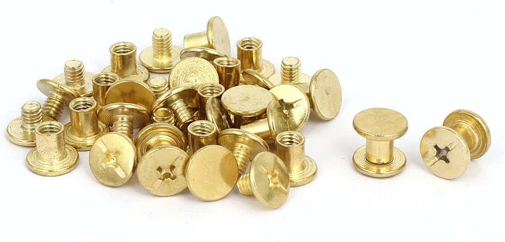 Screw Post Female 5x5.5mm Belt Buckle Binding Bolts Leather Fastener 19 Sets