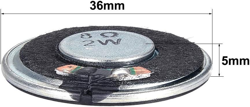 2W 8 Ohm DIY Speaker 36mm Round Shape Replacement Loudspeaker 2pcs