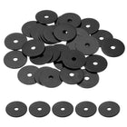 30 Pcs Flat Washer for Screws, Stainless Steel Washers 4mm ID x 25mm OD x 1.5mm Thick for Bolts, Factories Repair, Kitchens, Shops, and Outdoor Construction, Black