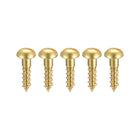 Wood Screws M2.5 x 10mm Slotted Round Head Brass Self-Tapping Screw 100 Pcs