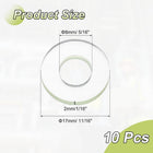 10Pcs PU Flat Washers, 17mm OD 8mm ID 2mm Thick Round Polyurethane Flange Sealing Gasket Spacer for Industrial Electrical Appliance Pipe