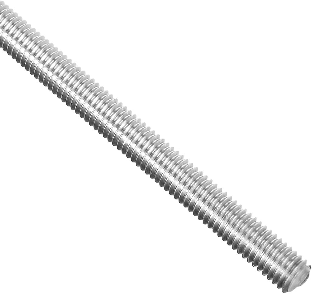 M5 Fully Threaded Rod, 304 Stainless Steel, 250mm Length, 0.8mm Thread Pitch, Left Hand Threads