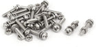 M4x20mm 304 Stainless Steel Phillips Pan Head Bolt Screw Nut w Washer 20 Sets