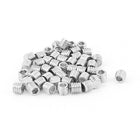 M6 Male Thread 5mm Height Hex Socket Set Hose Pipe Connector Fitting Stainless Steel 50Pcs