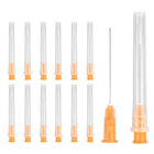 50 Pcs Dispensing Needle 25 Gauge 1.5 Inch, Luer Lock Lab Dispensing Needle, Stainless Steel Tips for Laboratory Industrial Dispensing Refilling Inks Liquid Glue, (Orange)