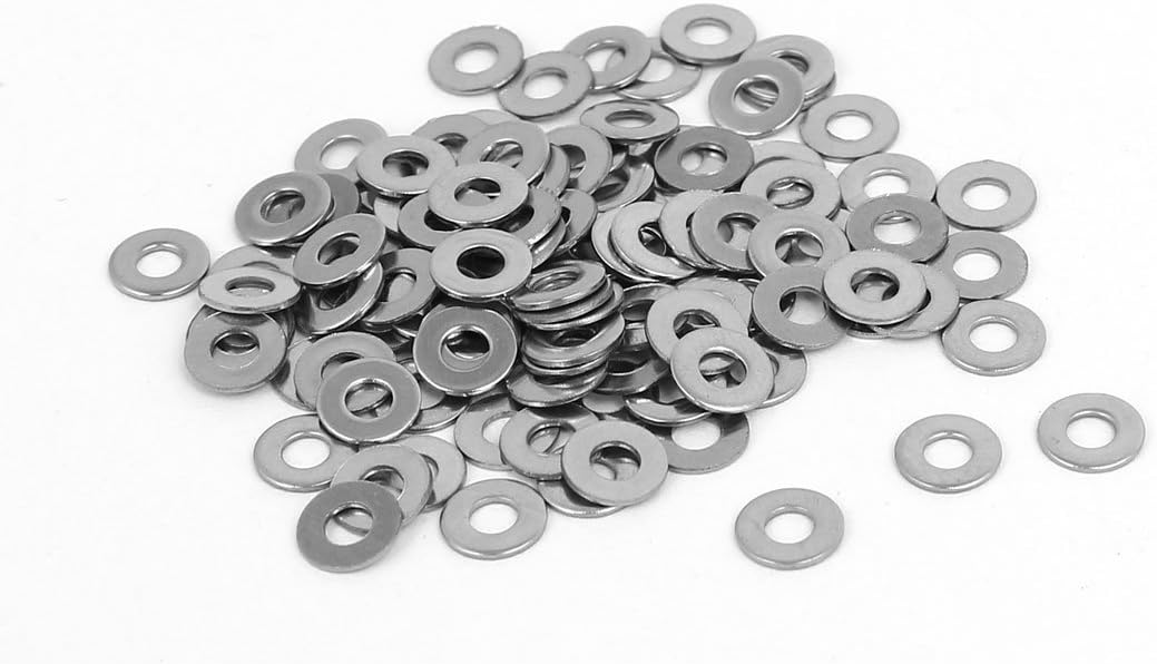 M2.5 304 Stainless Steel Flat Washers Spacers Gaskets Fastener DIN125 100PCS