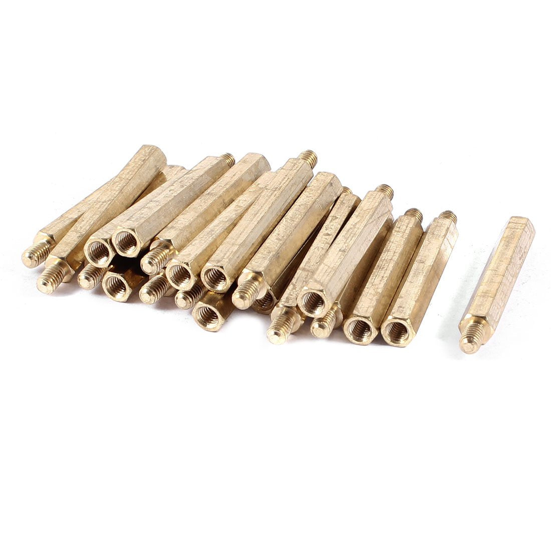 20pcs Brass Hex Standoff Spacer Screw Female to Male 40mm+6mm M4 4mm