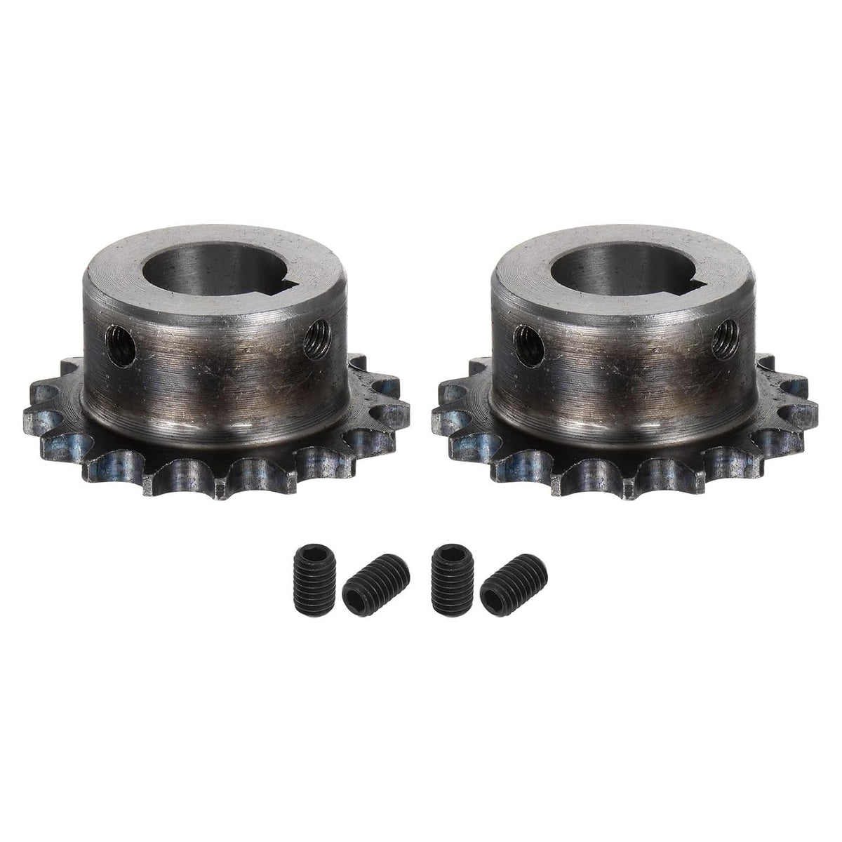 2pcs ISO/DIN 06B-1 Roller Chain Sprocket B Type 20mm Bore, 3/8" Pitch, A3-Steel Single Strand Roller Sprocket Hardened 17 Tooth