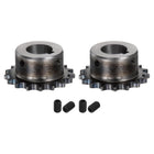 2pcs ISO/DIN 06B-1 Roller Chain Sprocket B Type 20mm Bore, 3/8" Pitch, A3-Steel Single Strand Roller Sprocket Hardened 17 Tooth