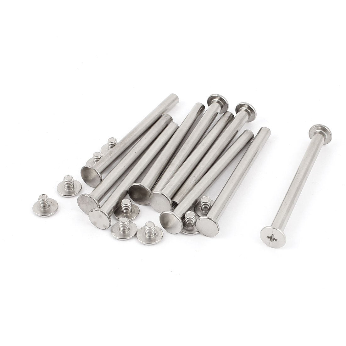 Screw Post Female 5x60mm Belt Buckle Binding Bolts Leather Fastener 10 Sets