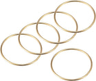 65mm(2.56") OD Metal O Ring Non-Welded Craft Hoops for DIY Gold Tone 5pcs
