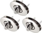LinkMejor 3 Sets Oval Purses Twist Lock 35mm X 20mm Clutches Closures for DIY Bag Making - Silver