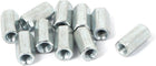 M6 Female Thread Straight Hex Rod Coupling Connector Nuts 10 Pcs