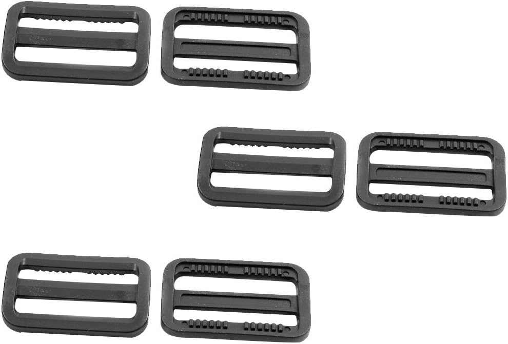 LinkMejor Plastic Rectangle Handbag Belt Connecting Glide Buckle 38mm Strap Width 6 PCS
