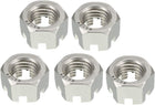 M18 x 2.5mm Pitch 304 Stainless Steel Slotted Hex Nuts, Pack of 5